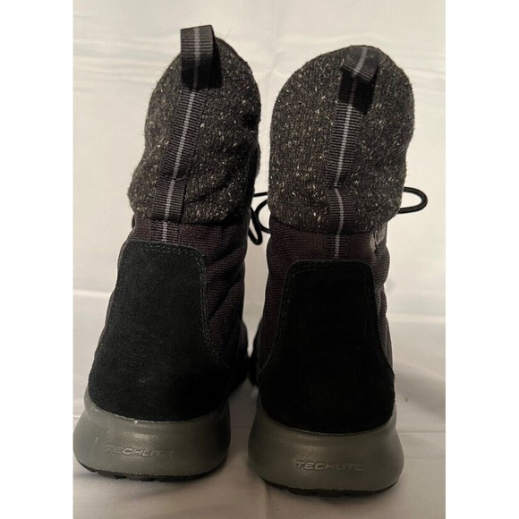 Columbia Boots Women Sz US 9 Nikiski Snow Black Leather BL0837 Round Toe Lace Up - Picture 7 of 11